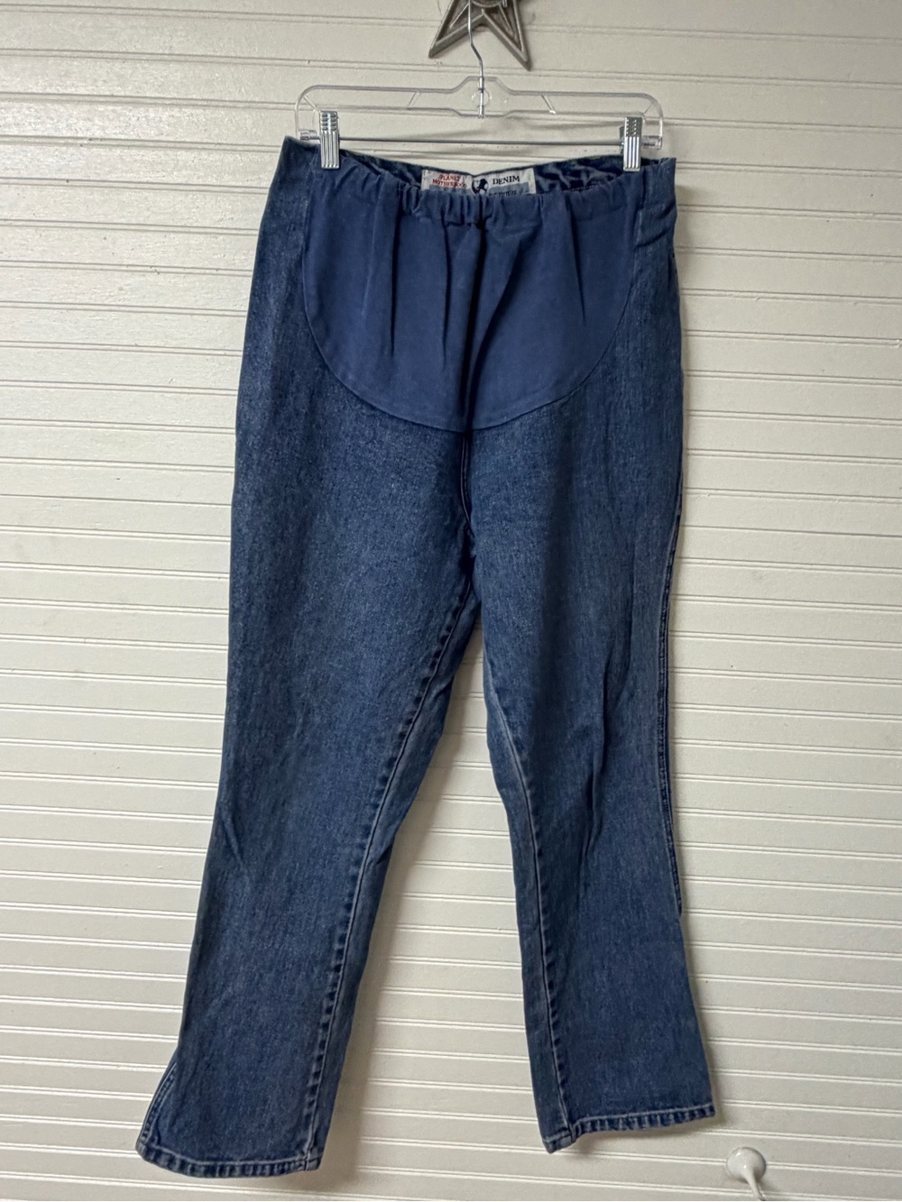 Planet Motherhood Denim Jeans in Blue with Pink Accent